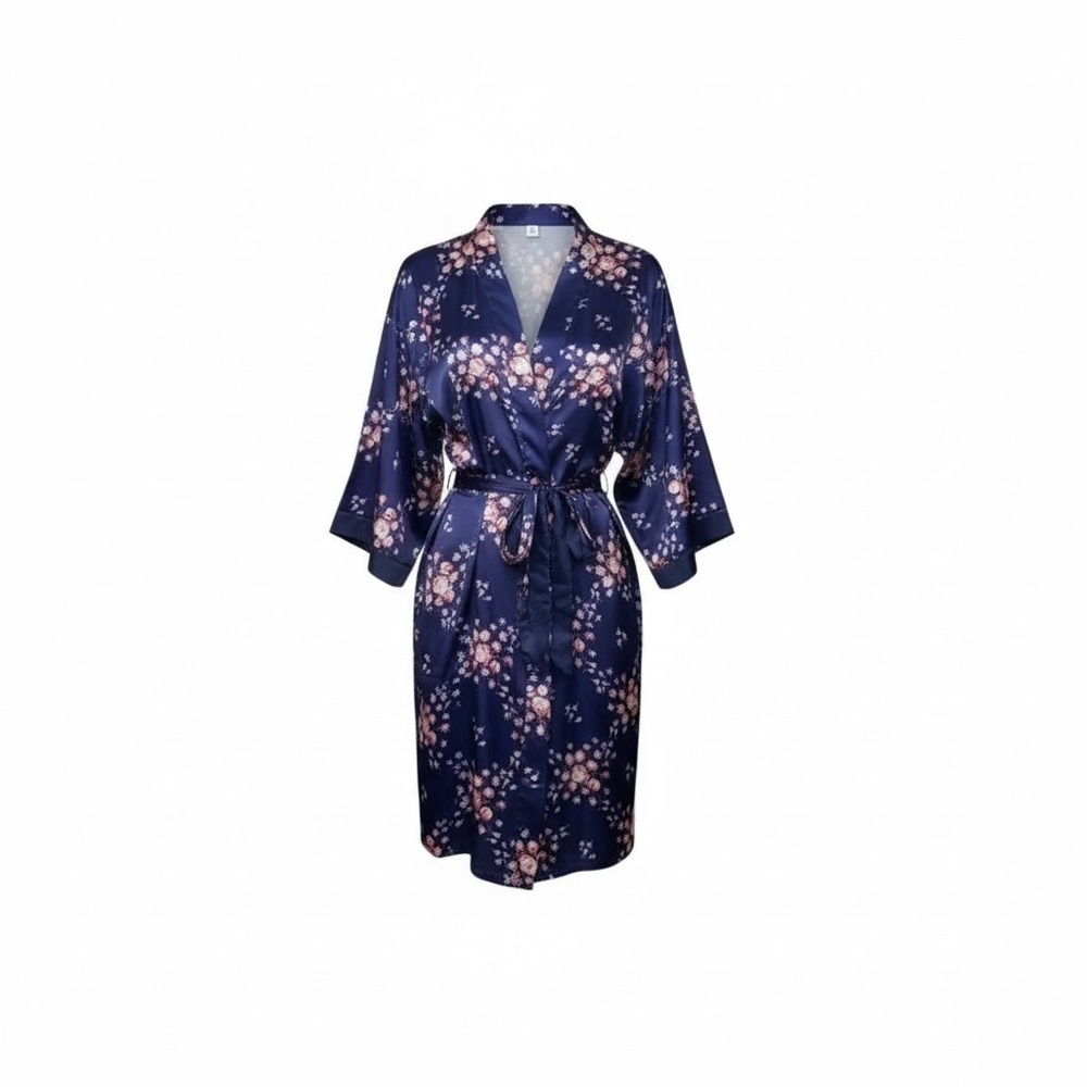 Morgan Lane light, colourful dressing gown, 100% polyester, two deep  poc…